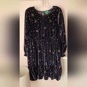 Navy Blue Starry Kids Dress